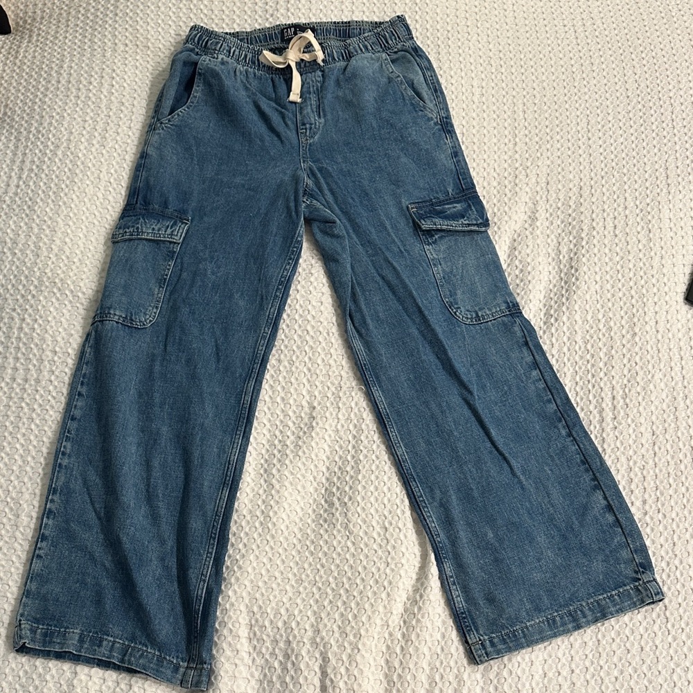GAP High Rise Wide-Leg Denim Pants